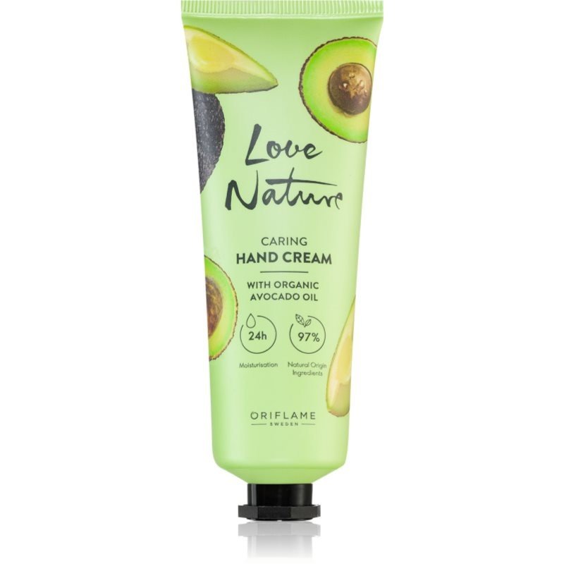 Oriflame Love Nature Organic Avocado Oil pečující krém na ruce s avokádem 75 ml