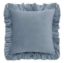 Povlak na polštář s volánem pastelová modrá