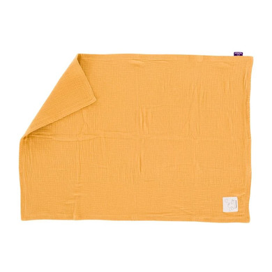 Träumeland Dětská deka mušelínová hořčicově žlutá 75 x 100 cm