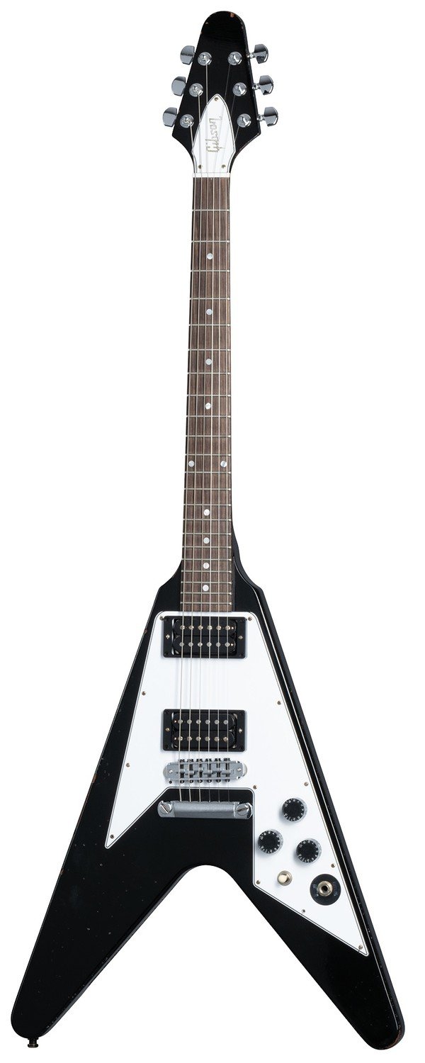 Gibson 79 Flying V Kirk Hammett Ebony Murphy Lab Replica Aged