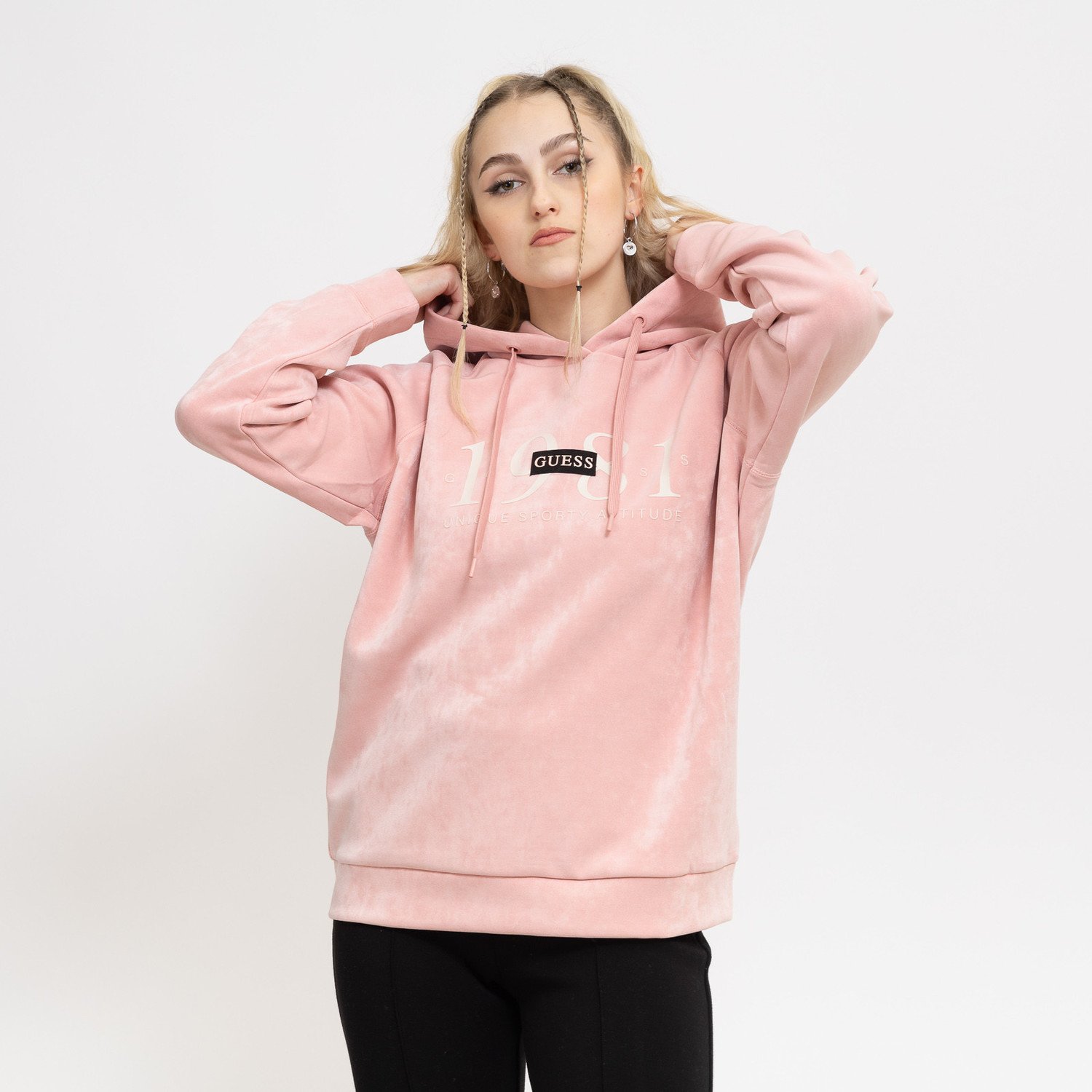 Guess aleta hooded sweatshirt xs