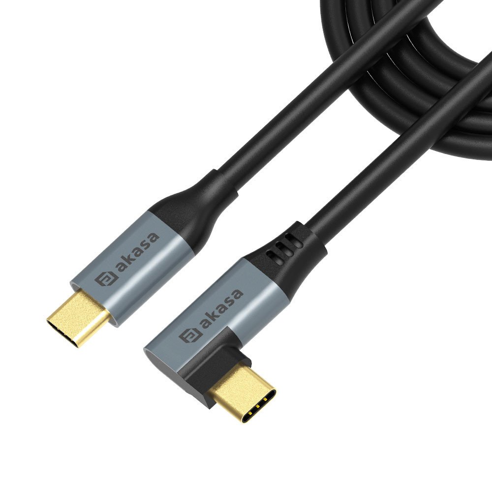 AKASA - Right Angle USB-C 100W PD Charging Cable (AK-CBUB68-10BK)