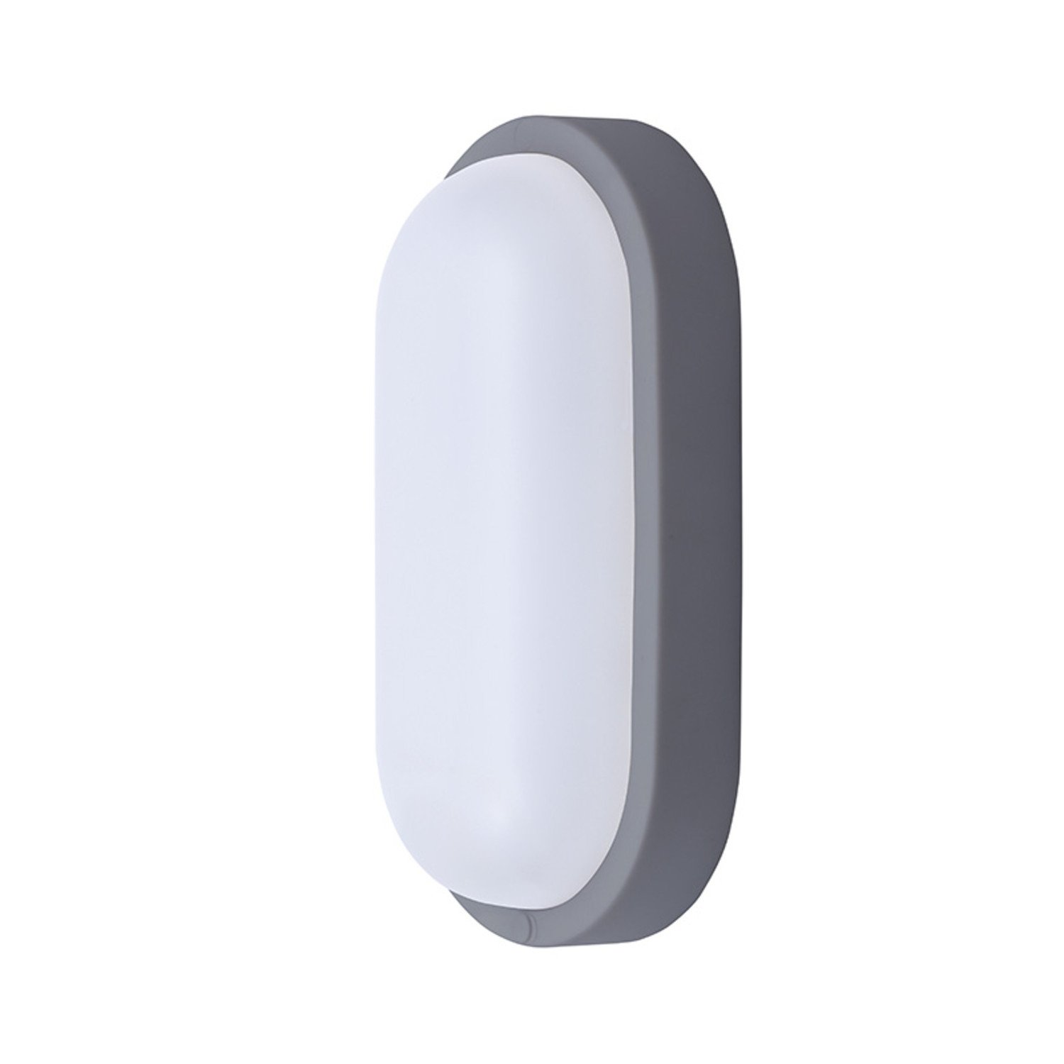 Solight LED venkovní osvětlení oválné, 13W, 910lm, 4000K, IP54, 21cm, šedá barva WO744-G