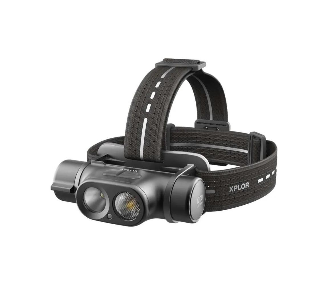 LED Stmívatelná nabíjecí čelovka GP XPLOR PHR19 LED/1x18650/5V IPX8