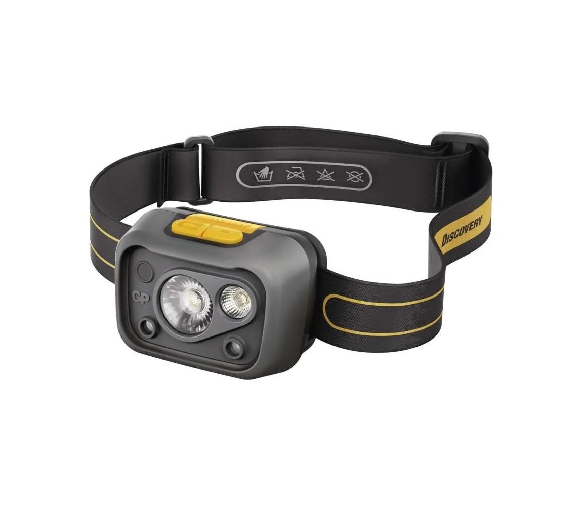 LED Stmívatelná čelovka se senzorem GP DISCOVERY CHW54 LED/3xAAA IPX5