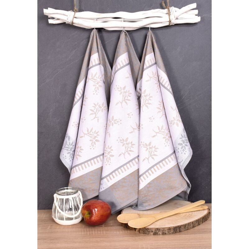 Luxusní kuchyňské utěrky, Flwers Egyptská bavlna set 3 ks