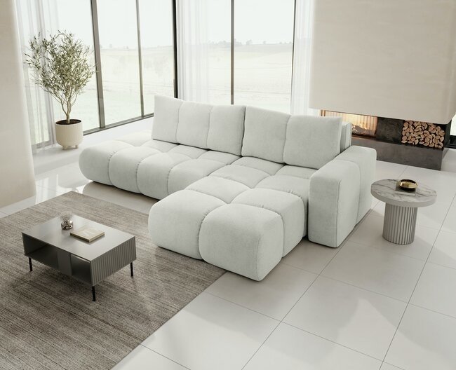 LASKI Béžová rohová pohovka SALT - pravá 288x91x176 béžová - PERFECT HARMONY 02