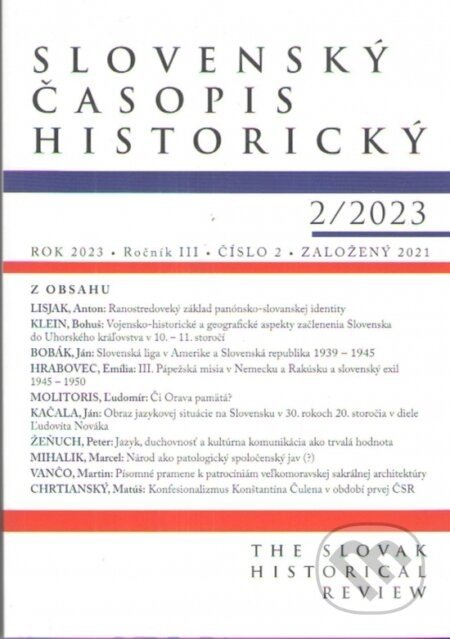 Slovenský časopis historický 2/2023 - Taktik