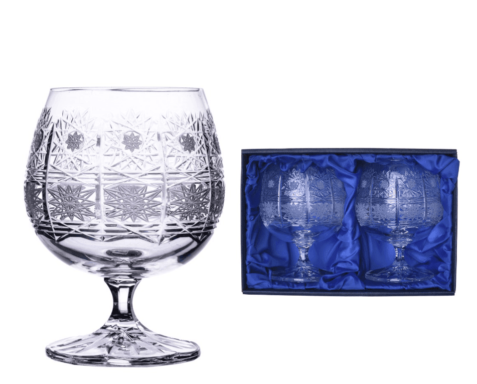 Onte Crystal Bohemia Crystal ručně broušené sklenice na brandy a koňak 500pk 250 ml 2KS