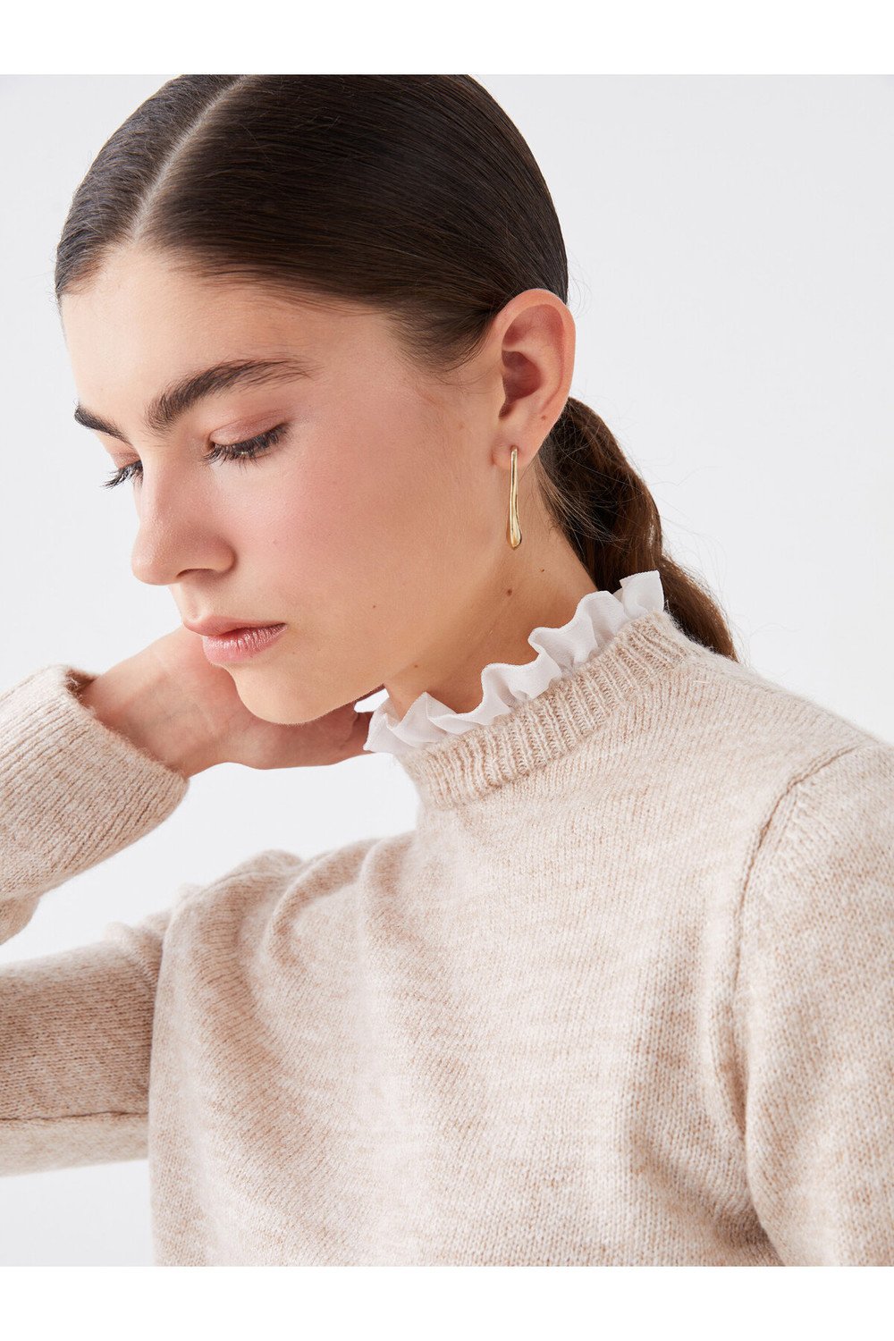 LC Waikiki Crew Neck Plain Long Sleeve Women's Knitwear Sweater