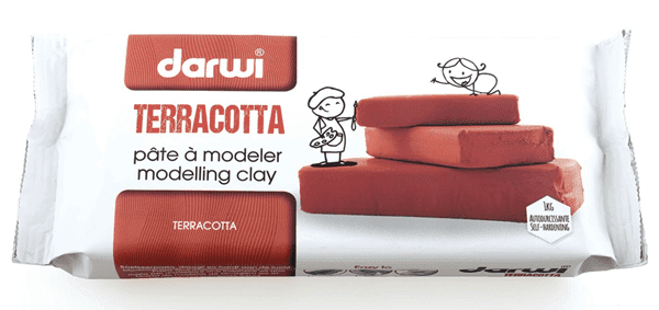 Samotvrdnoucí modelovací hmota DARWI - 1000 g, terakota