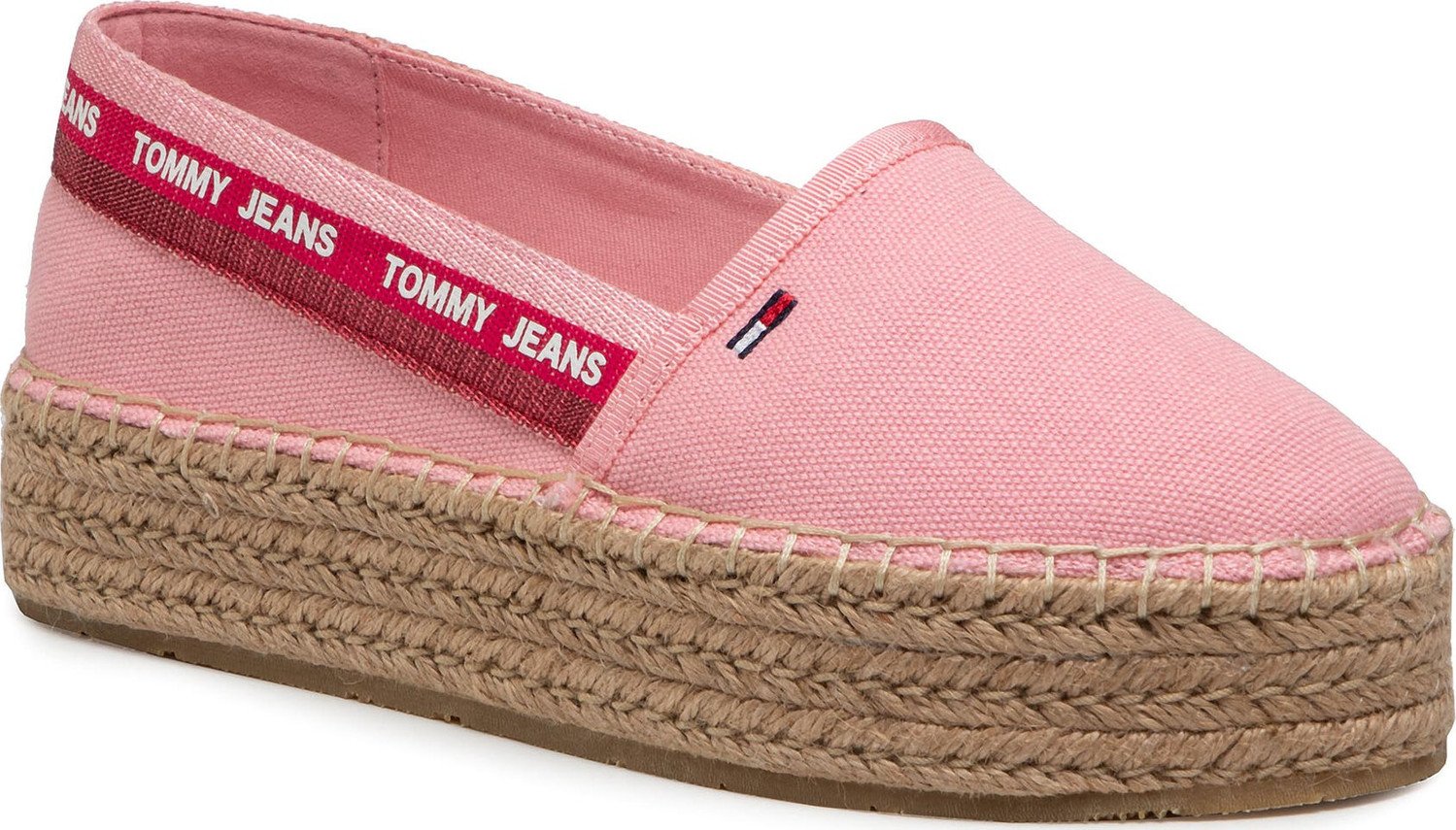 Espadrilky Tommy Jeans Flatform Espadrille EN0EN01376 Bubble Pink TPL