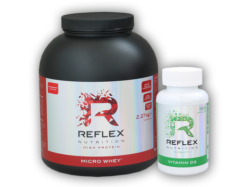 Reflex Nutrition Micro Whey 2270g + Vitamin D3 100 cps Varianta: banán
