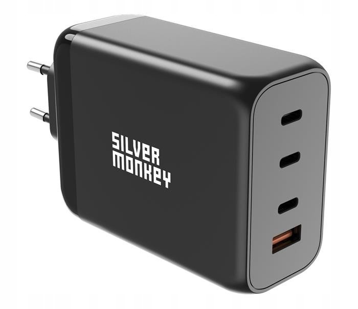 Silver Monkey GaN síťová nabíječka 200W Usb-c Pd Usb 3.0 Qc