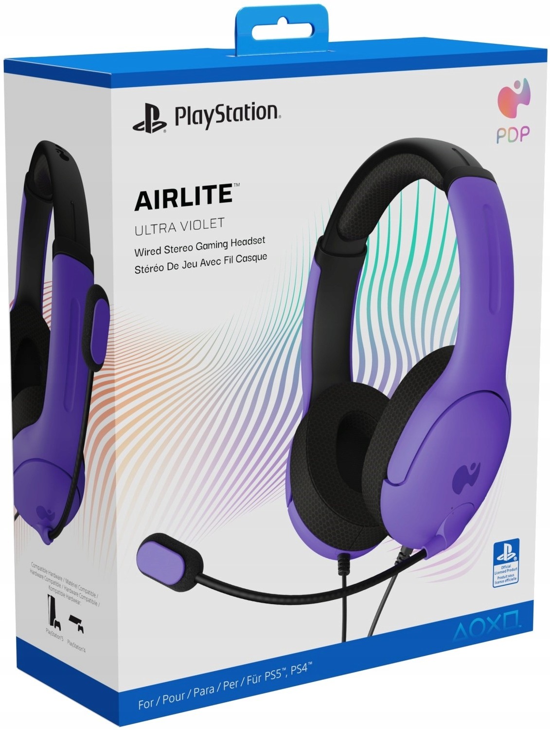 Pdp PS5 Drátová sluchátka Airlite fialová