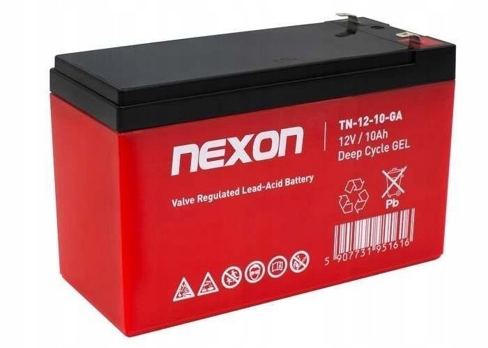 Gelová baterie Nexon TN-GEL-10 12V 10Ah hluboké vybití a práce