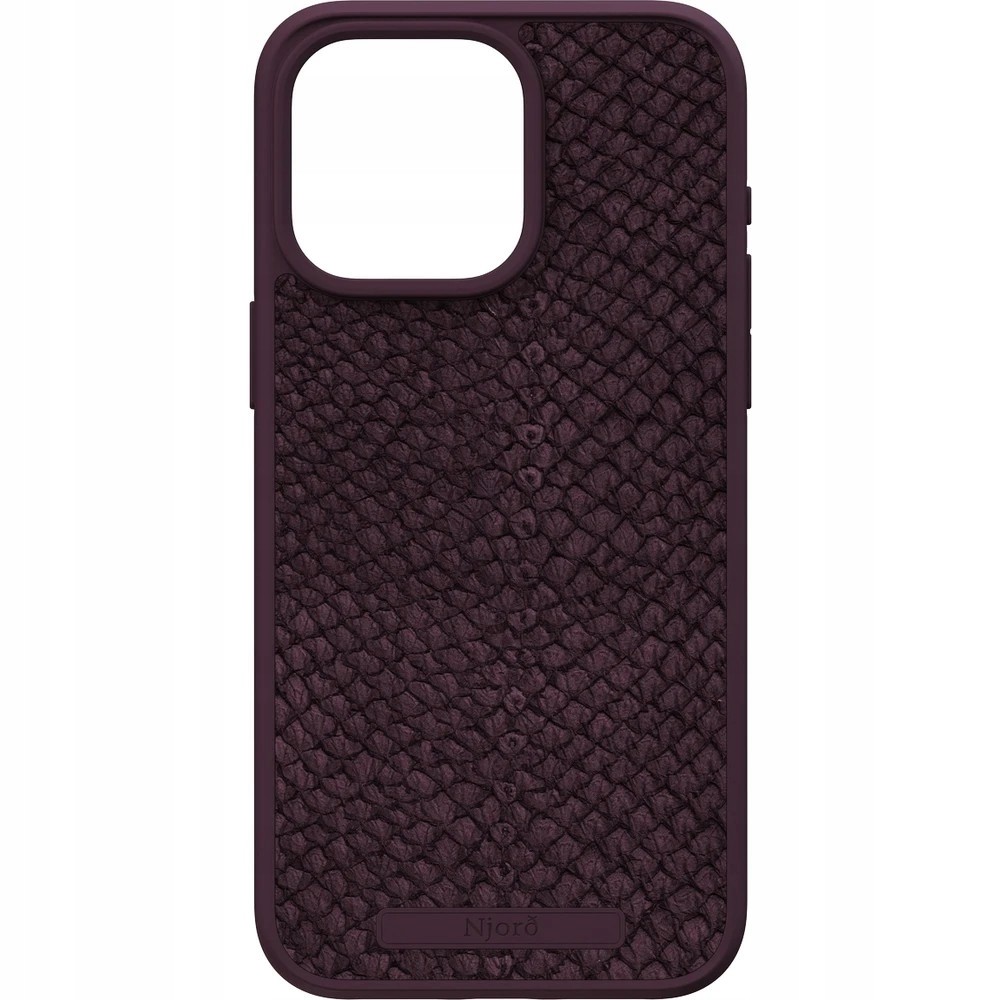 Njord Salmon Leather kryt s MagSafe pro iPhone 15 Pro Max Vínově červená