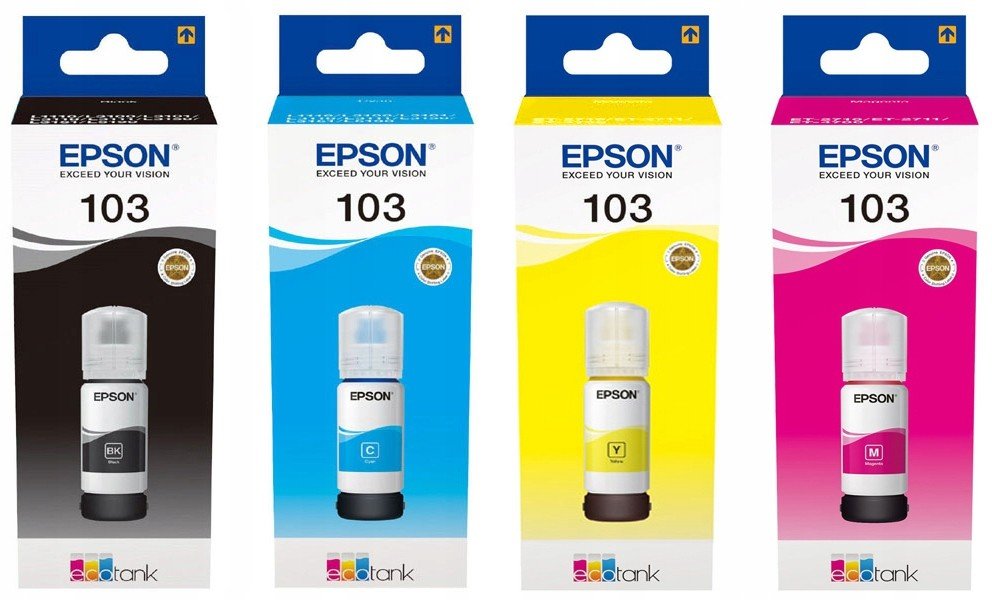 4x Inkoust Epson 103 Ecotank L1110 L3110 L3150 L3151