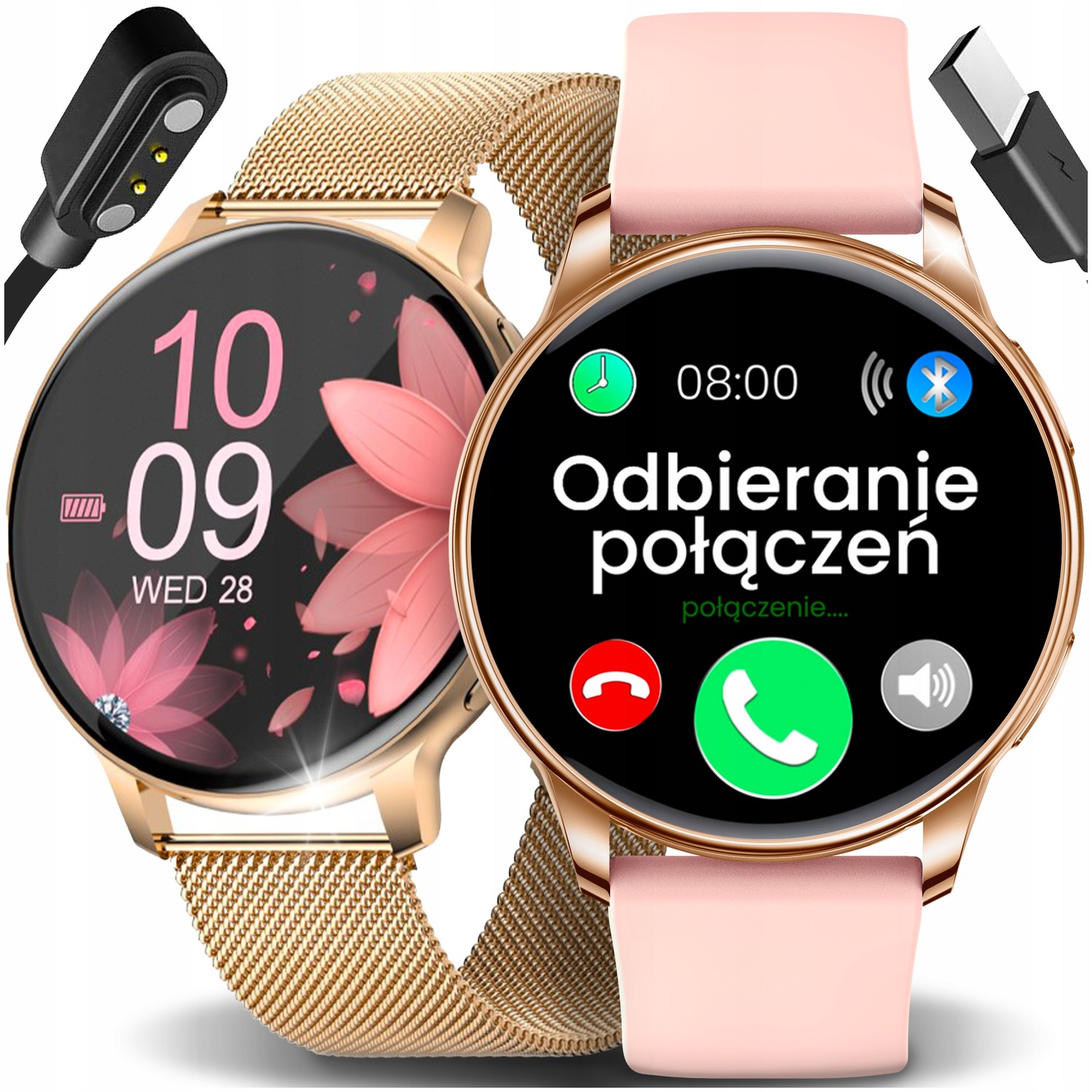 Smartwatch Pro Ženy Snížení Hovoru polské menu 2 řemínky