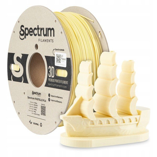 Novinka Filament Spectrum Pastello Pla 1.75mm Lemon Cream 1kg