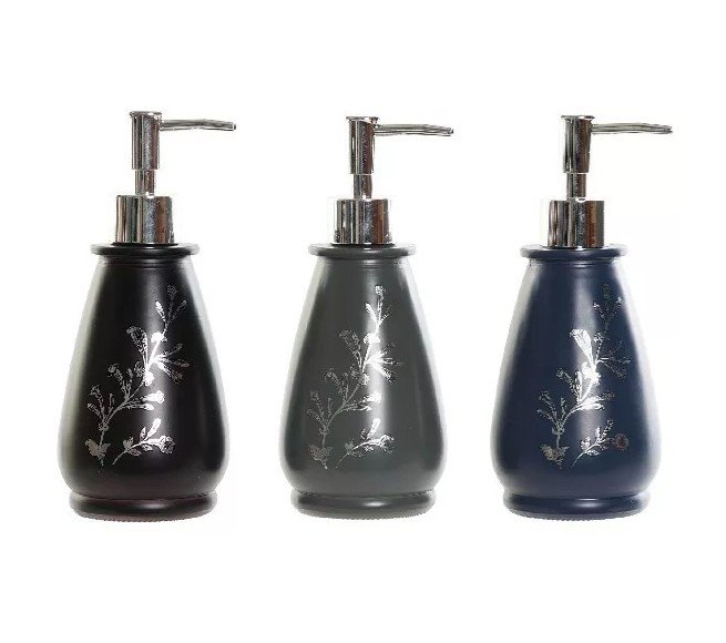 KOZÁČEK Dávkovač mýdla 350ml sklo KVĚTY, mix barev