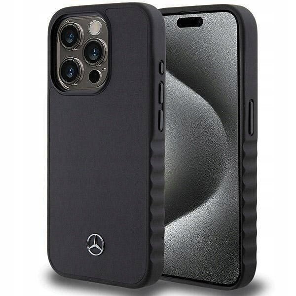 Originální pouzdro Apple Iphone 15 Pro Mercedes Hardcase Smooth Leather (mehcp