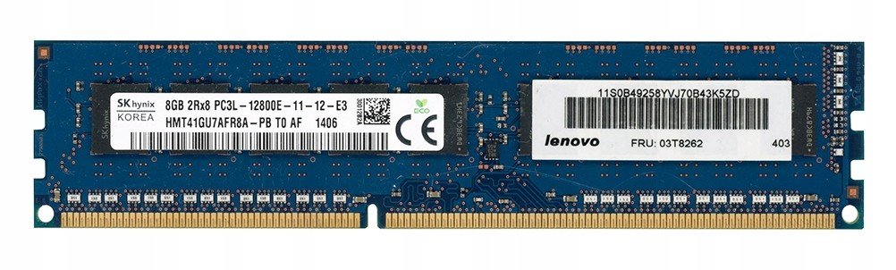 Lenovo 03T8262 DDR3 8GB 1600MHz Ecc HMT41GU7AFR8A-PB