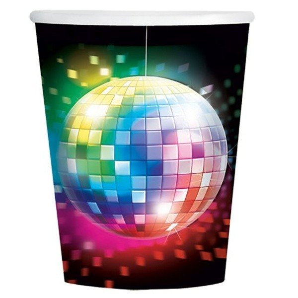 Kelímky papírové Disco Fever 70's 250 ml 8 ks