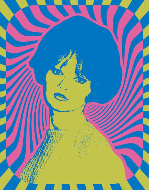 Shanina Umělecký tisk Pop poster from the sixties v2, Shanina, (30 x 40 cm)