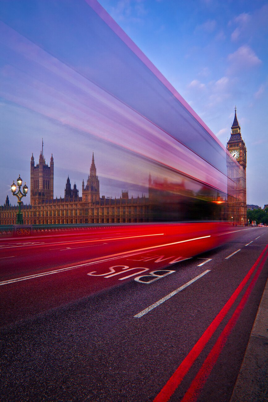 Renee Doyle Umělecká fotografie London Big Ben Bus Lane, Renee Doyle, (26.7 x 40 cm)