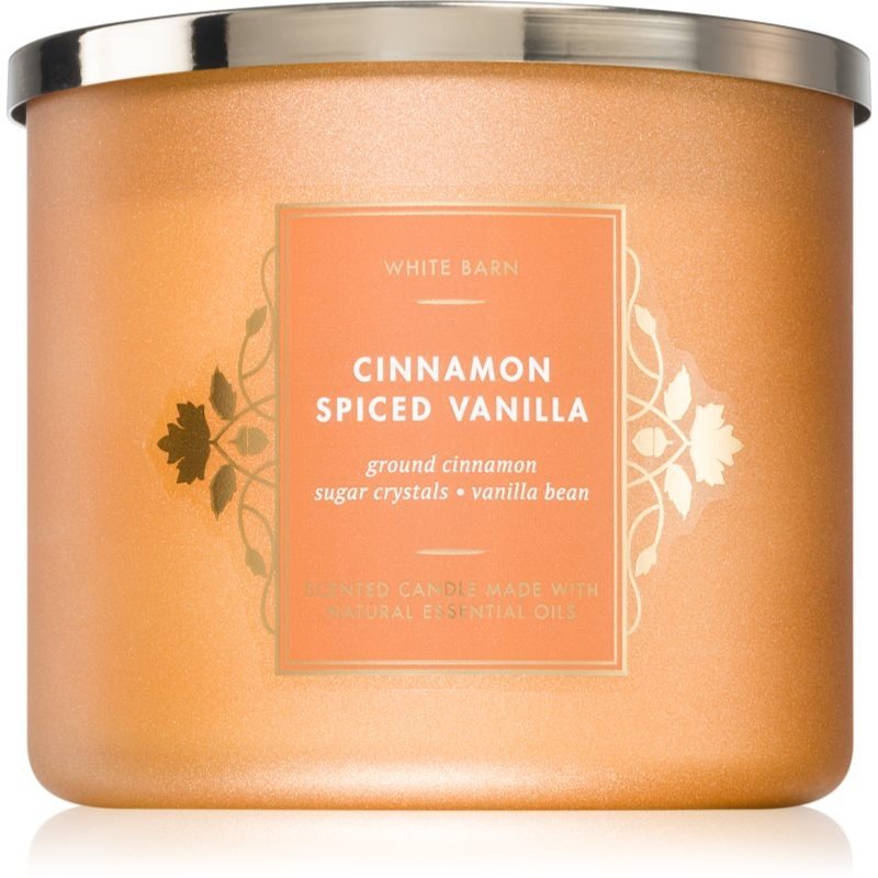 Bath & Body Works Cinnamon Spiced Vanilla vonná svíčka 411 g