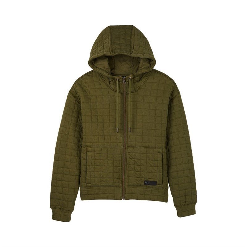 mikina FOX - W Quilted Fleece Zip Olive Green (099)