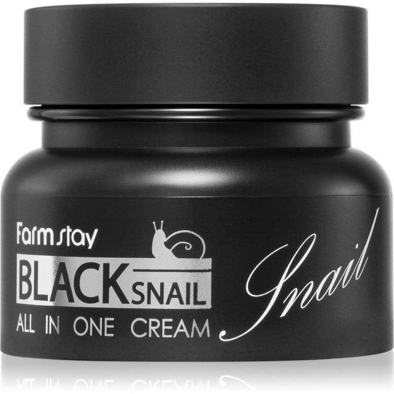 Farmstay Black Snail All-In One výživný pleťový krém s hlemýždím extraktem 100 ml