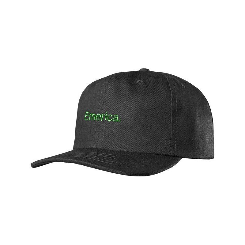 kšiltovka EMERICA - Pure Gold Dad Hat Black Green (985) velikost: OS