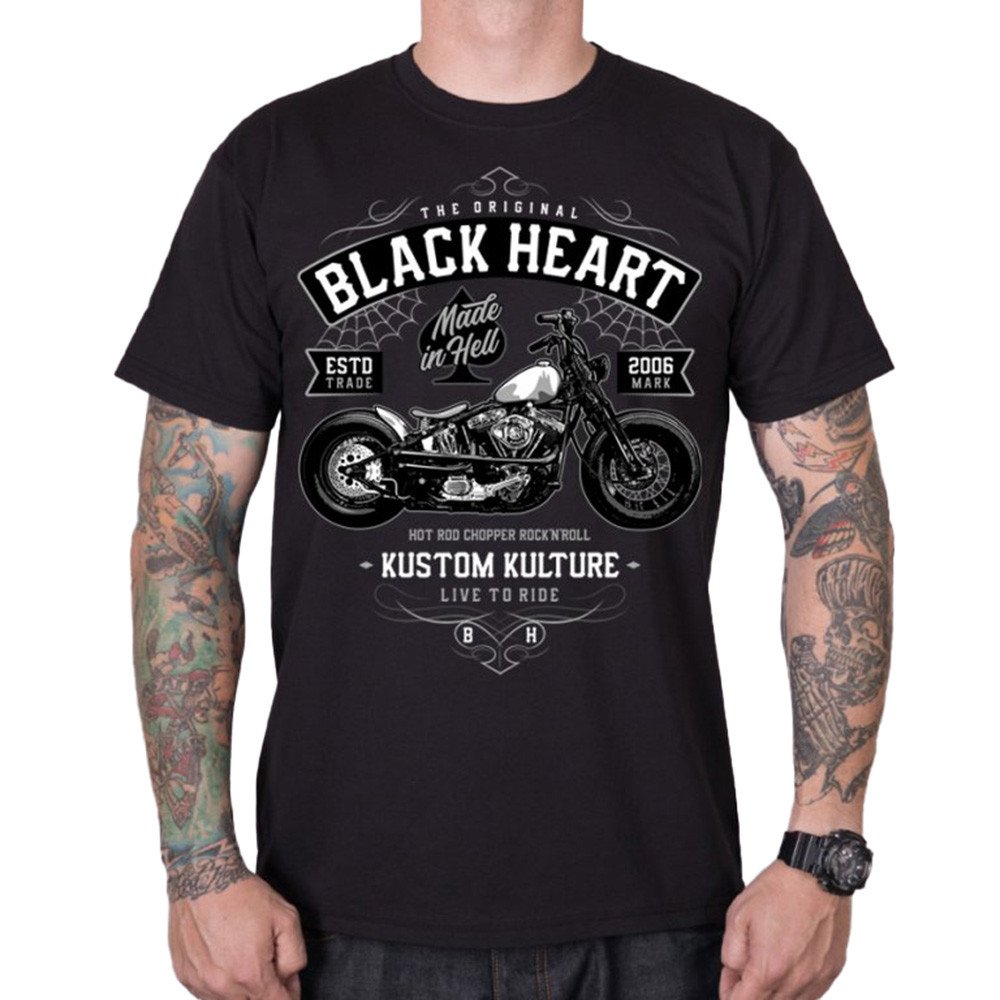 BLACK HEART Moto Kult černá - M