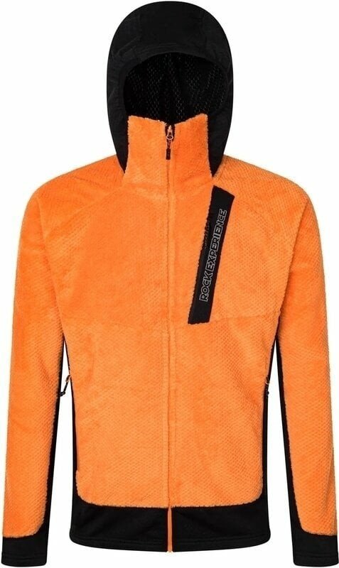 Rock Experience Blizzard Tech Hoodie Man Fleece Persimmon Orange/Caviar 2XL Outdoorová mikina