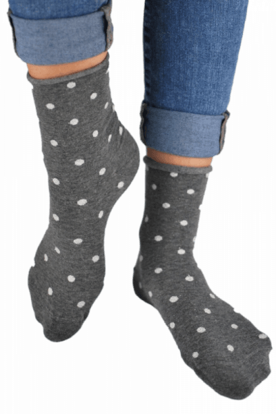 Noviti SB015 netlakové puntíky Lurex Dámské ponožky 39-42 černá/lurex