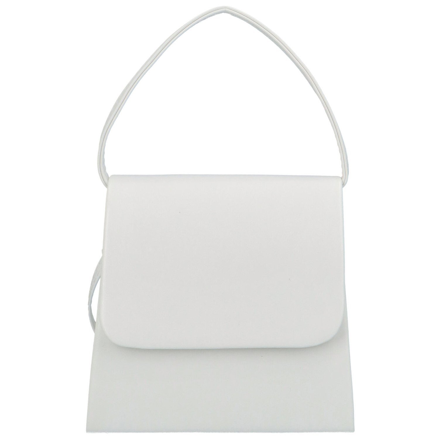 Elegantní dámské psaníčko kufříkového střihu Esmeralda, bílá