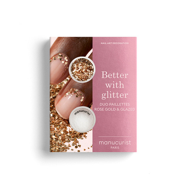 Manucurist Better With Glitter - Duo Palette Rose Gold & Glazed glittry pro zdobení nehtů