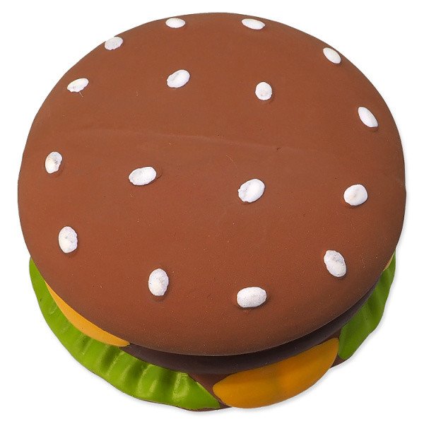 Hračka hamburger latex se zvukem 8cm