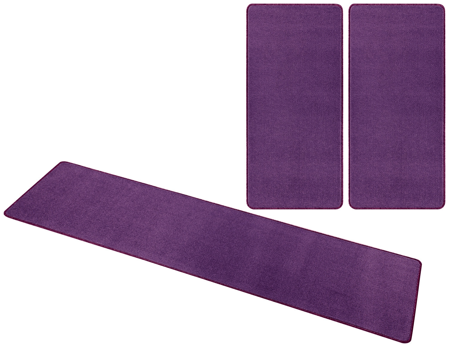 Kobercová sada Nasty 101150 Purple - 3 díly: 70x140 cm (2x), 70x240 cm (1x) cm Hanse Home Collection koberce