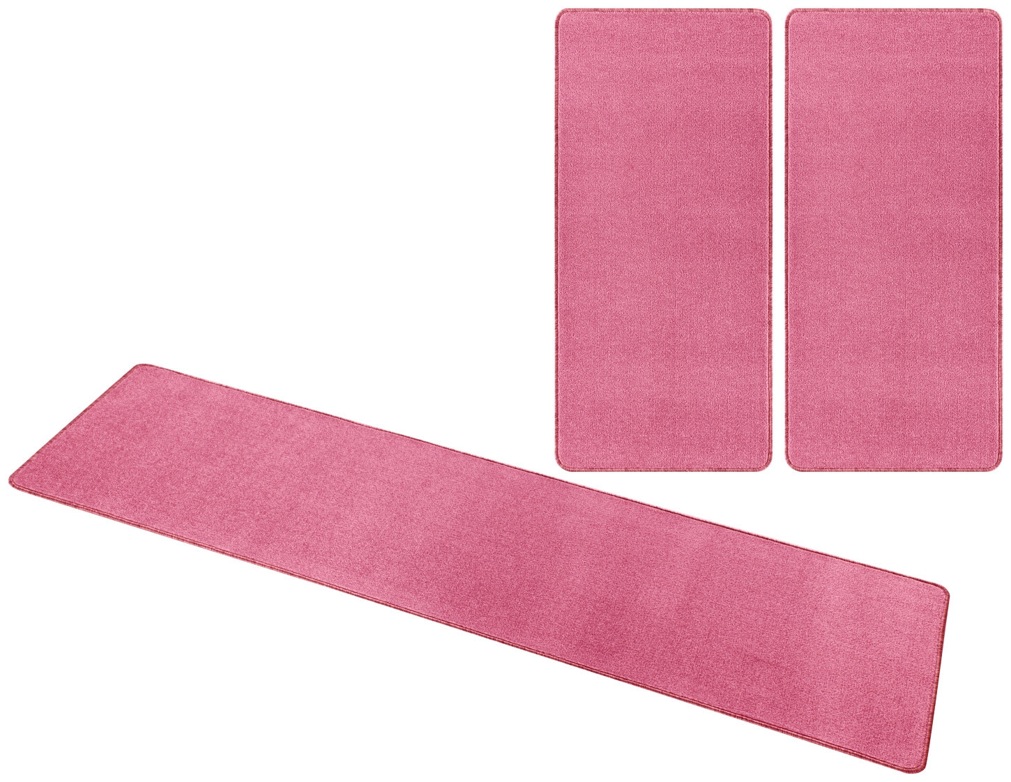Kobercová sada Nasty 101147 Pink - 3 díly: 70x140 cm (2x), 70x240 cm (1x) cm Hanse Home Collection koberce