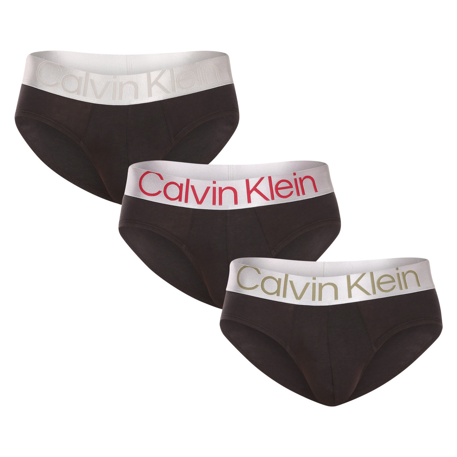 3PACK pánské slipy Calvin Klein černé (NB3129A-GIW) XL