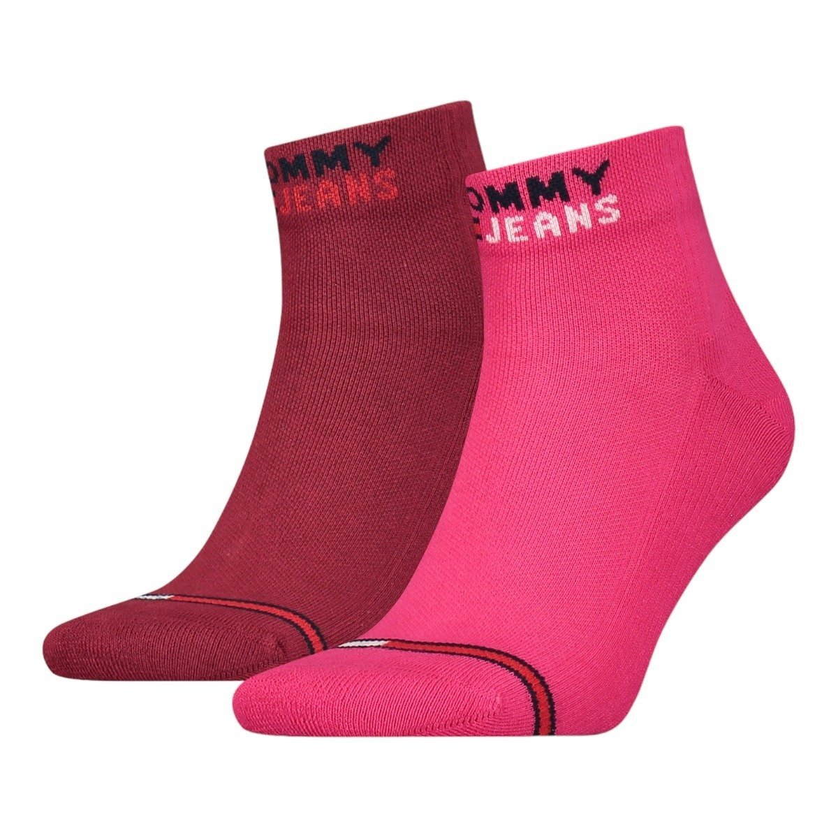 Tommy Hilfiger Jeans Woman's Tommy Hilfiger 2Pack Socks 701218956011 Pink/Burgundy