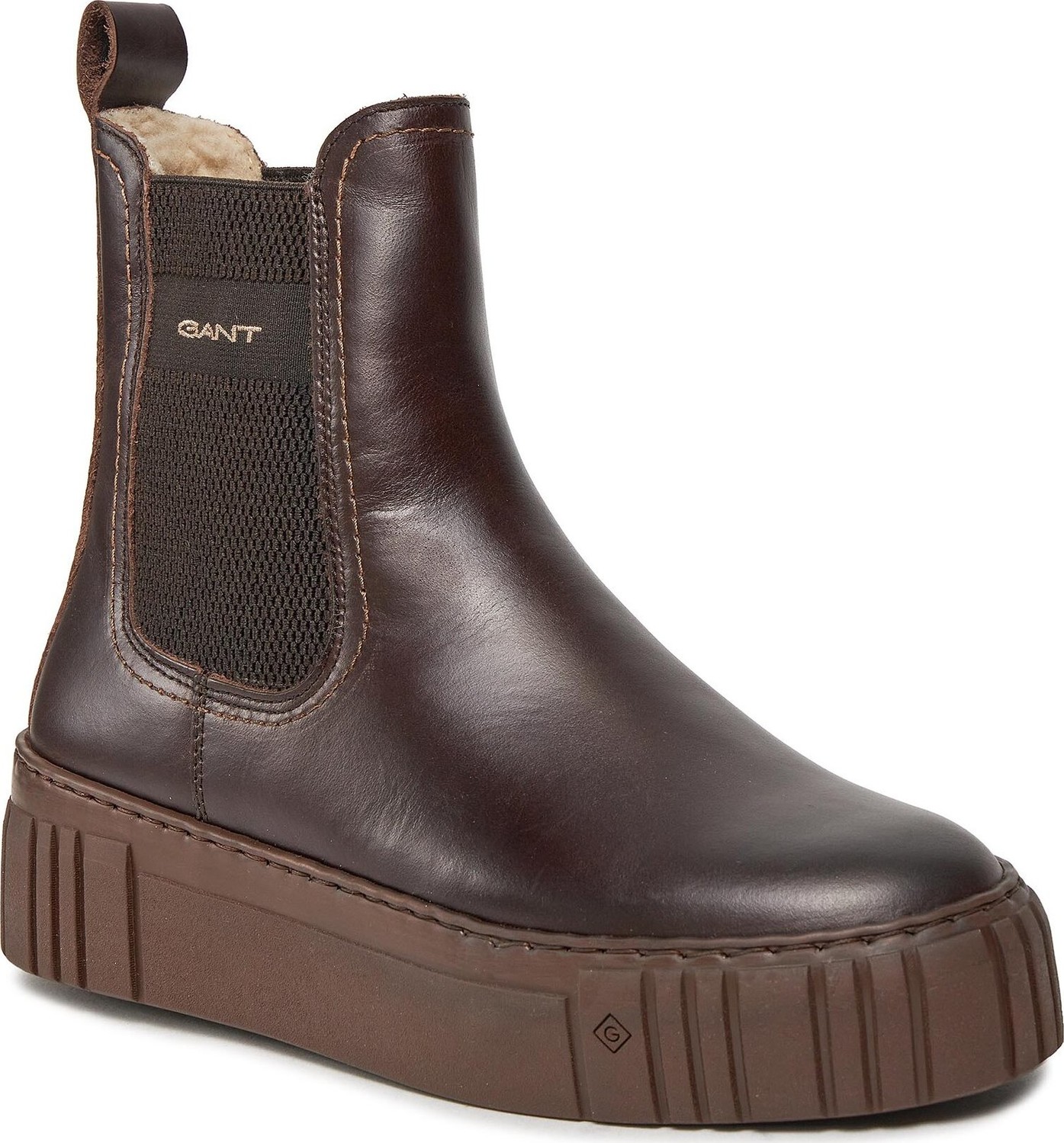 Kotníková obuv s elastickým prvkem Gant Snowmont Chelsea Boot 27551372 Dark Brown