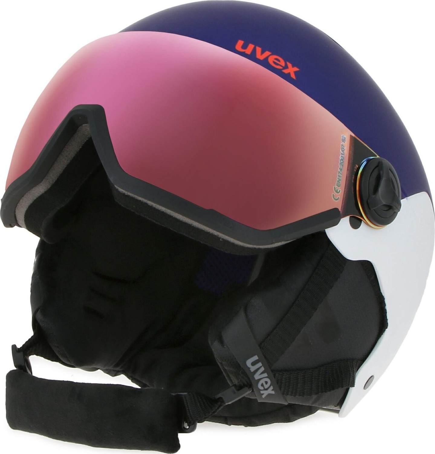 Lyžařská helma Uvex Wanted vis 5662629005 Purple Bask / White Mat