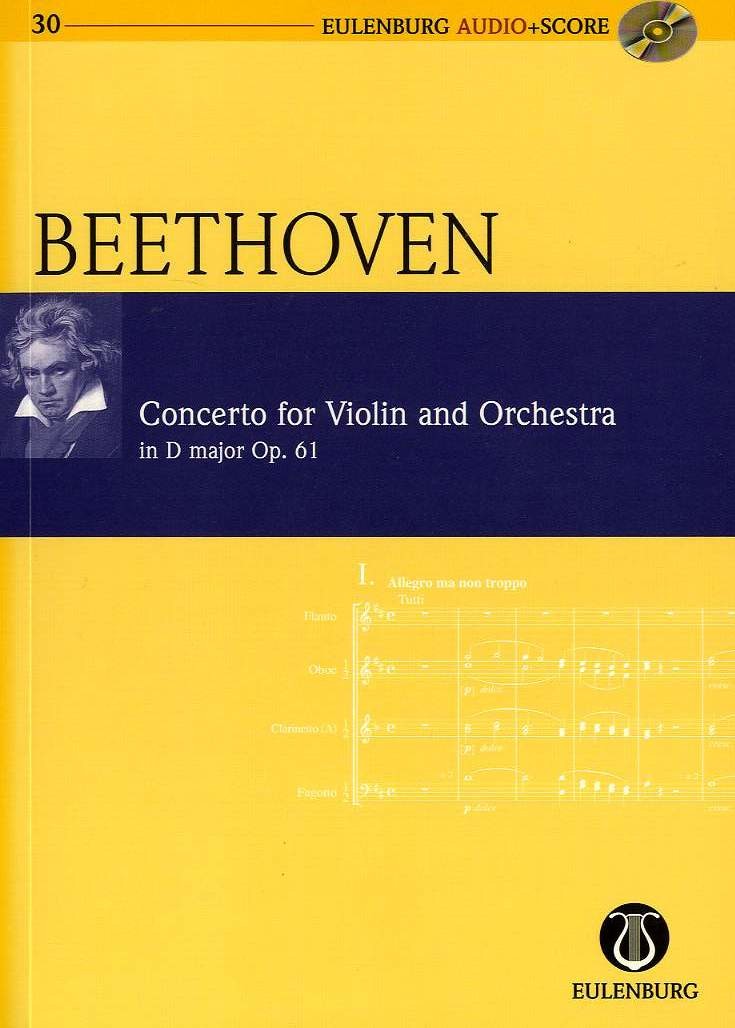 Koncert pro housle a orchestr partitura + CD | BEETHOVEN,  Ludwig v