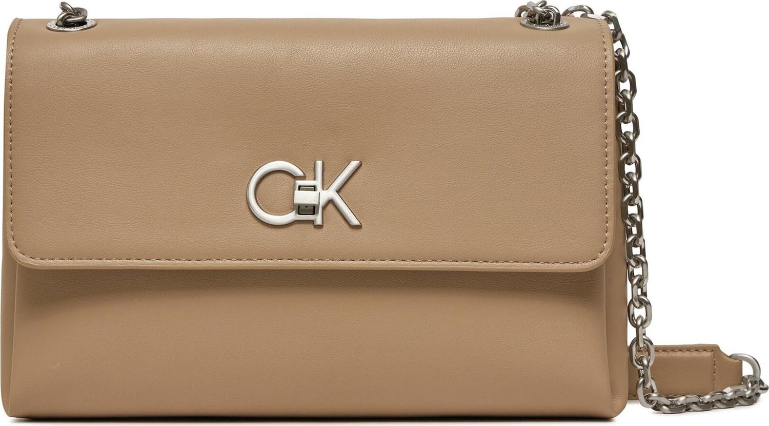 Kabelka Calvin Klein Re-Lock Ew Conv Crossbody K60K611084 Silver Mink PFA