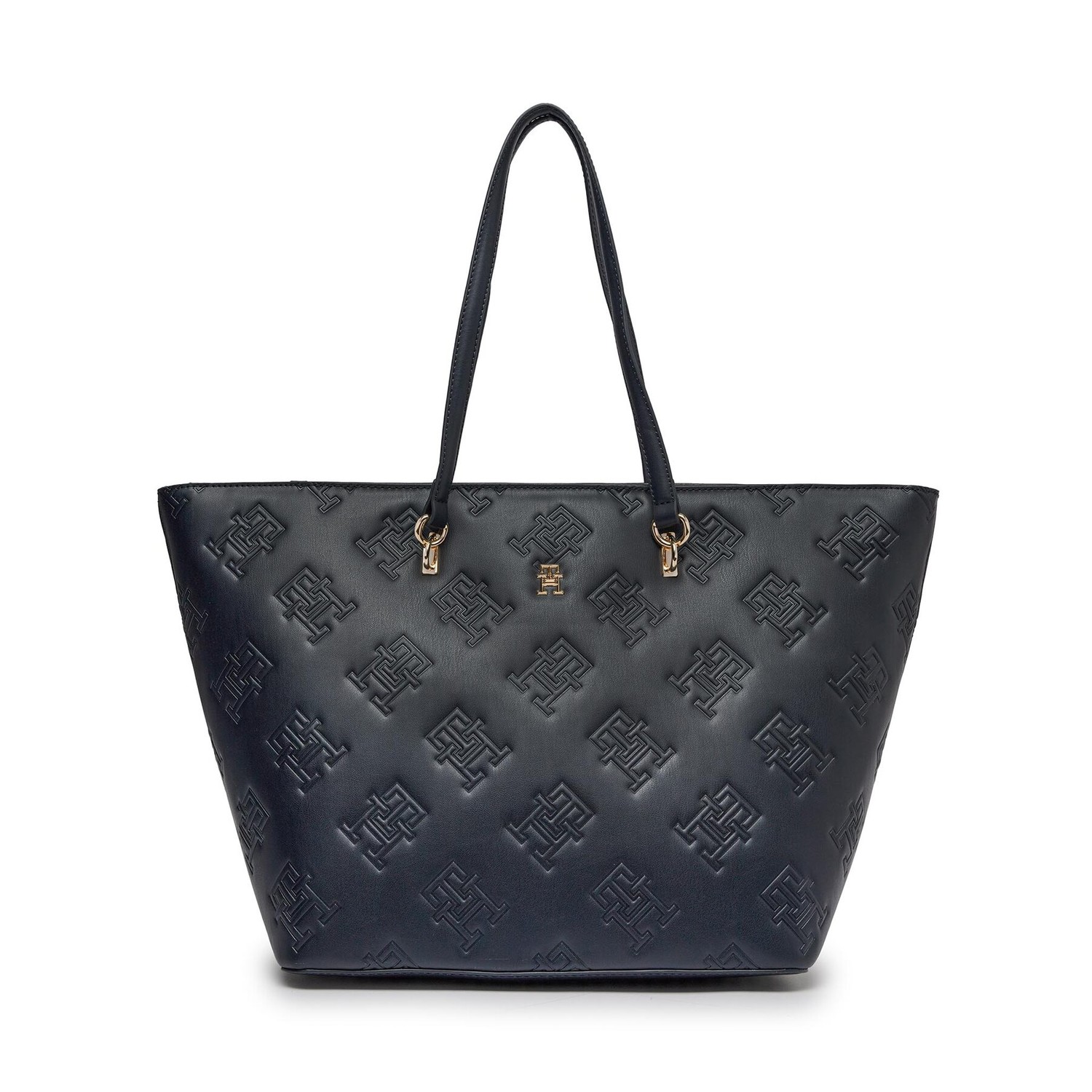 Kabelka Tommy Hilfiger Th Refined Tote Mono AW0AW15726 Space Blue DW6