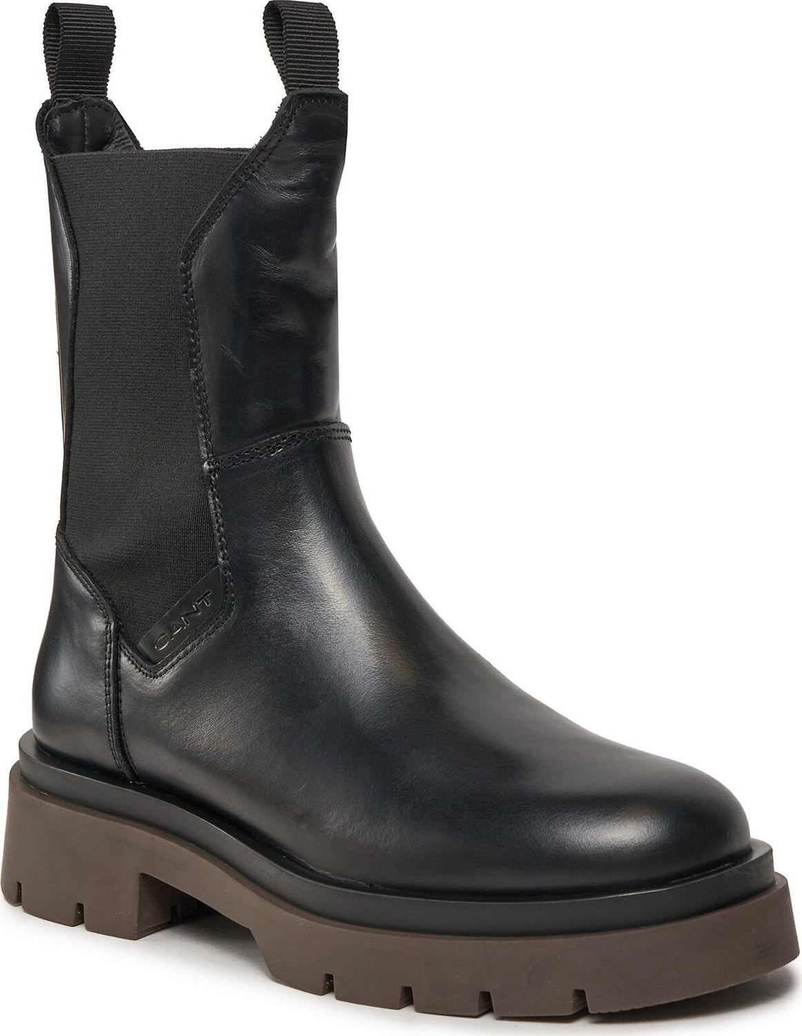 Kotníková obuv s elastickým prvkem Gant Meghany Chelsea Boot 27551402 Black Brown